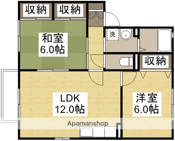 グレイスフル(2LDK/1階)の間取り写真