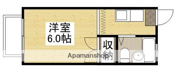 ハイツコスモ(ワンルーム/2階)の間取り写真