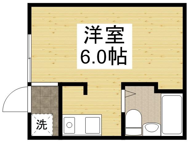 カサボニータ(ワンルーム/3階)の間取り写真