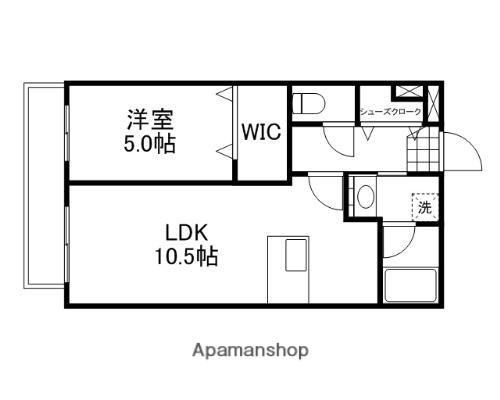 FRIEND COURT東島田(1LDK/2階)の間取り写真