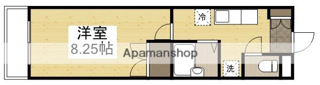 ファミール北方(1DK/4階)の間取り写真