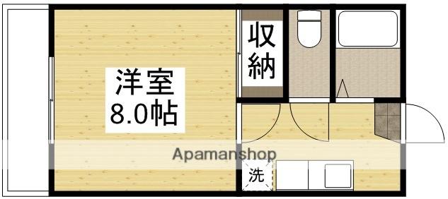 プラドール(1K/1階)の間取り写真