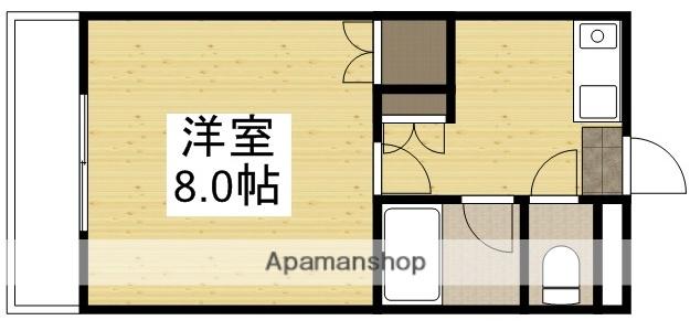 PAL81(1K/3階)の間取り写真