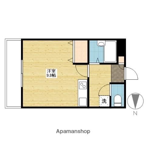 アーバンコーポ黒住(ワンルーム/2階)の間取り写真