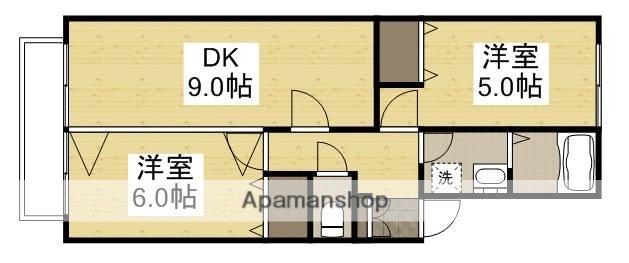 リバーサイド金岡A(2LDK/2階)の間取り写真