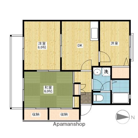 プレシャス・スマイル(3DK/2階)の間取り写真