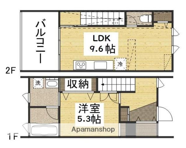 キャナルテラス(1LDK)の間取り写真