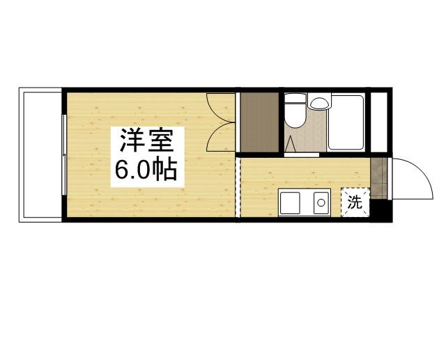 エトワール京町(1K/3階)の間取り写真