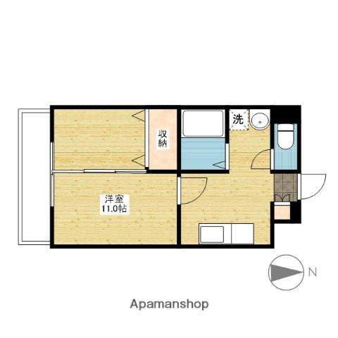 アペックス奥田(1K/4階)の間取り写真