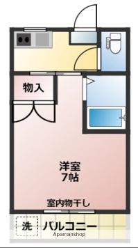 パークプレイス平井Ⅱ号棟(1K/3階)の間取り写真
