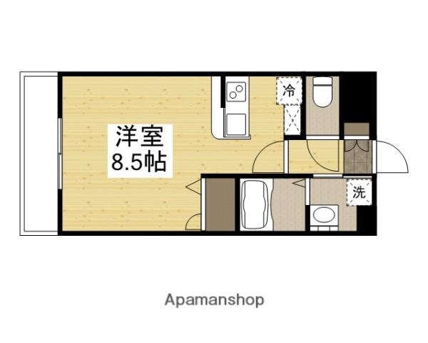 GREEN TRAIL PARK NISHIGAWARA(ワンルーム/4階)の間取り写真