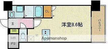 GREEN TRAIL PARK NISHIGAWARA(ワンルーム/4階)の間取り写真