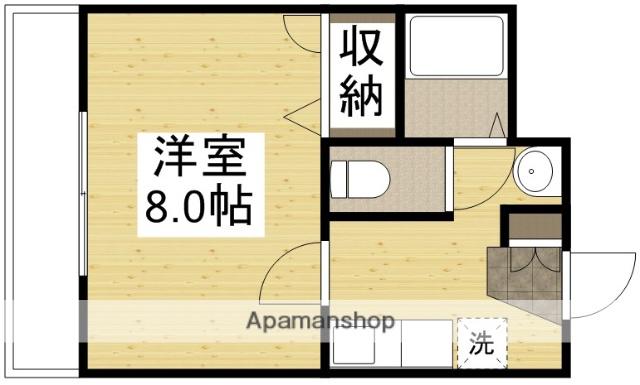 ピラミドⅡ(1K/2階)の間取り写真