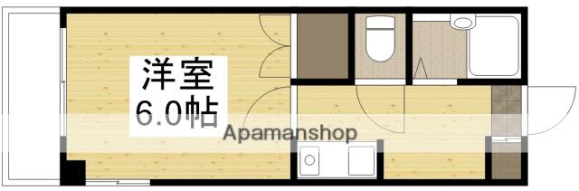 サンシャインα(1K/1階)の間取り写真