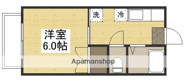 シャトレーⅡ(1K/1階)の間取り写真