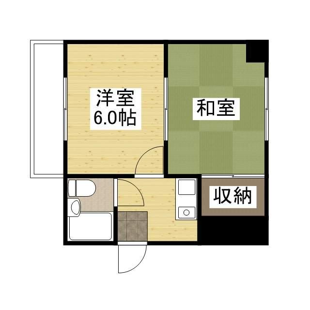 アルフィーネ天瀬(2K/5階)の間取り写真