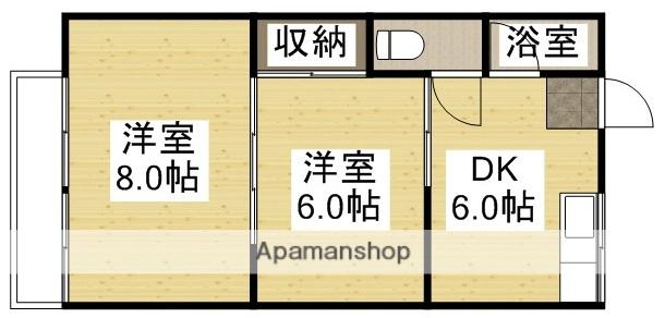 野田マンションC棟(2DK/1階)の間取り写真