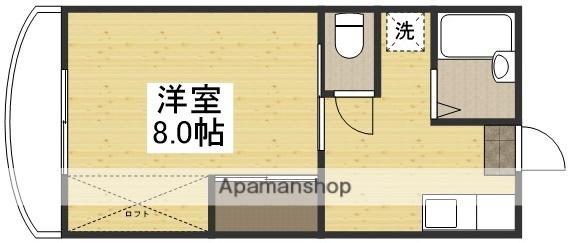 ベレール清心(1K/2階)の間取り写真