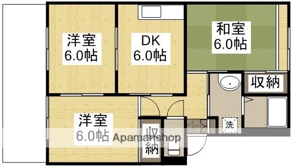 コスモハウス(3DK/1階)の間取り写真