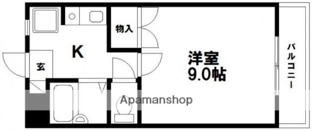 桂マンションⅡ(1K/2階)の間取り写真