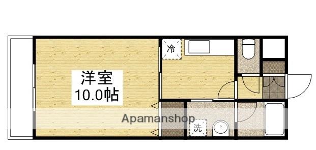 アンビエント大元南(1K/3階)の間取り写真