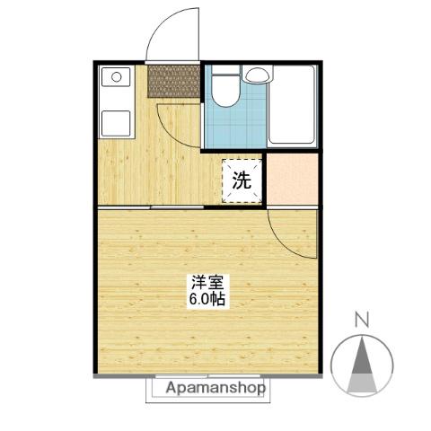 シャルマンA棟(1K/2階)の間取り写真
