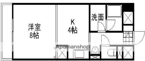 ロジェ岡本(1K/3階)の間取り写真