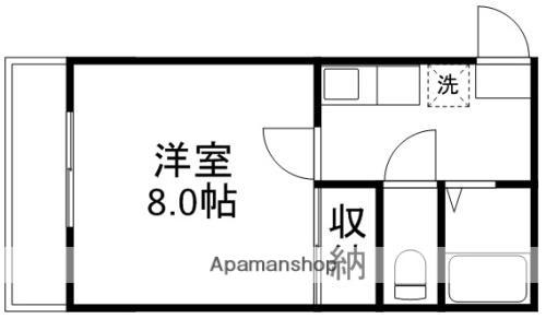 レジデンス津倉(1K/2階)の間取り写真