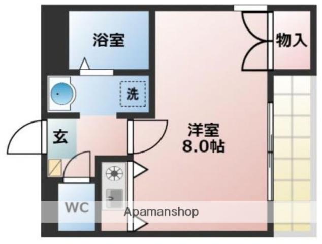 ピラミドⅠ(ワンルーム/1階)の間取り写真