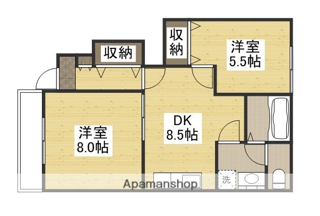 ロッコレジデンス(2DK/1階)の間取り写真