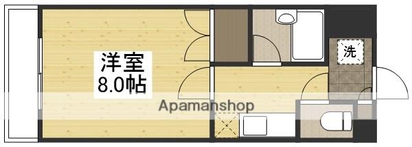 フィオーレK2(1K/1階)の間取り写真