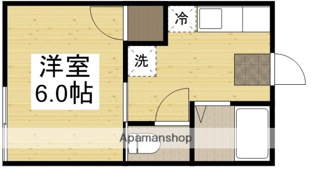 ヤングコーポ(1K/2階)の間取り写真