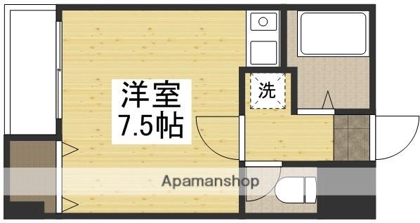 CALME栄町(ワンルーム/2階)の間取り写真
