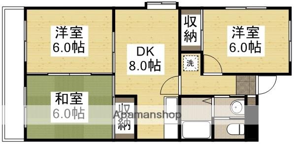 プロムナード洲崎1(3DK/1階)の間取り写真