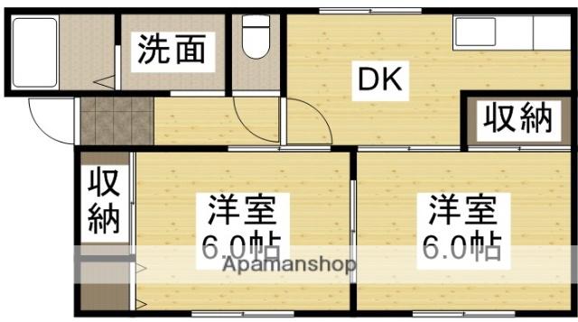第二コゼニコーポ(2DK/1階)の間取り写真