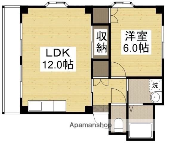 第2北村マンション(1LDK/3階)の間取り写真