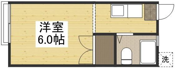 プチメゾン美(ワンルーム/2階)の間取り写真