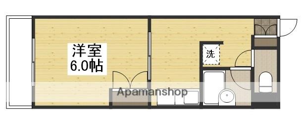 アルファ東古松Ⅱ(1DK/3階)の間取り写真
