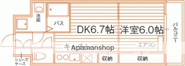 レジディア岡山駅前(1DK/8階)の間取り写真