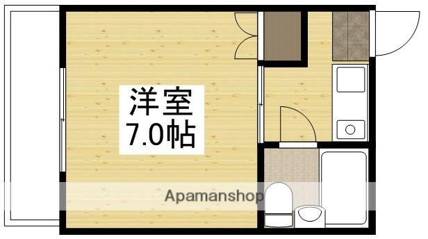 津島マンション第二(1K/1階)の間取り写真