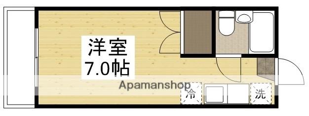 エトワール21 1号館(ワンルーム/2階)の間取り写真