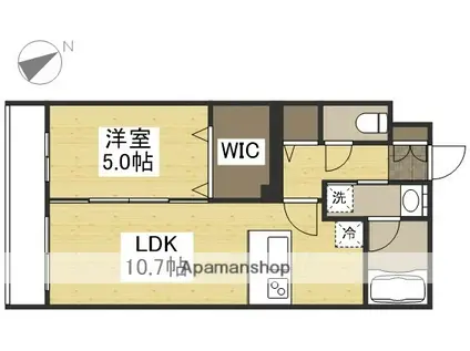 スキポール福成(1LDK/2階)の間取り写真