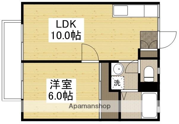 エトワール東岡山Ⅱ(1LDK/1階)の間取り写真