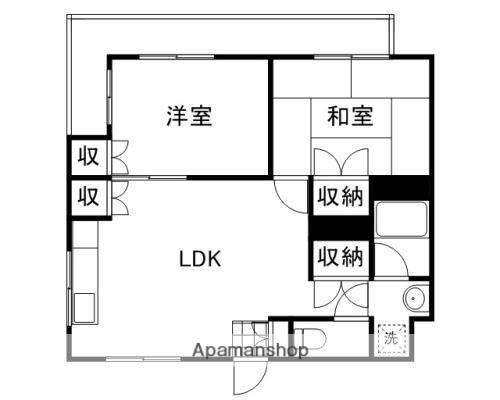 サンツボイⅡ(2LDK/1階)の間取り写真