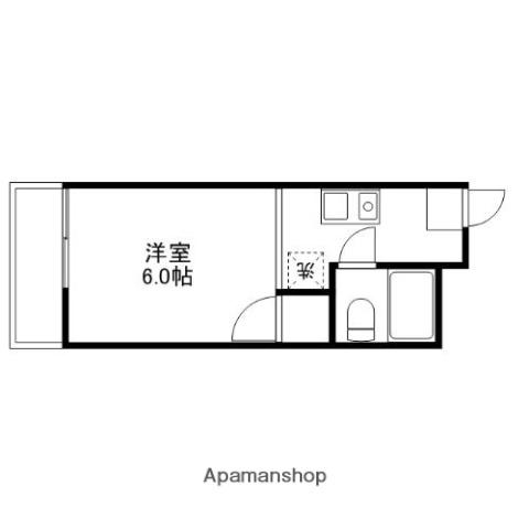 ビューラー赤坂(ワンルーム/2階)の間取り写真