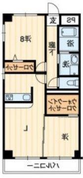 深可ヒュッテ(2LDK/3階)の間取り写真