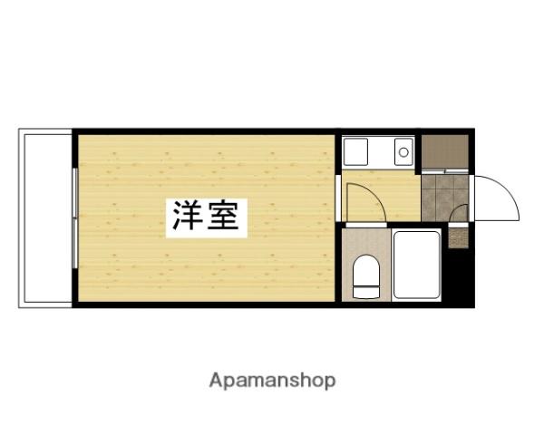 アルファ清心町1(1K/2階)の間取り写真