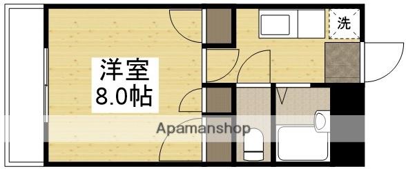 エスポアール北長瀬(1K/2階)の間取り写真