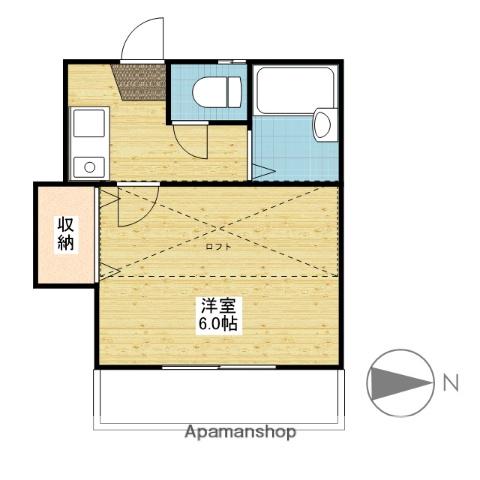 HI＇M竹田(1K/2階)の間取り写真