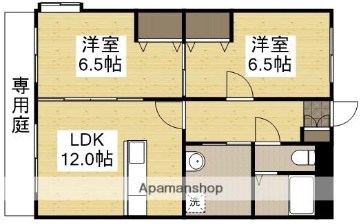 ソネヴァ(2LDK/1階)の間取り写真